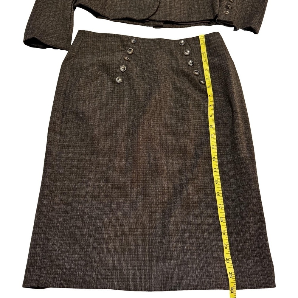 Vintage BCX Women's Brown Tweed Skirt Suit Set Skirt SZ 5 Jacket Size Large NWT - Picture 13 of 16